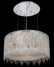 1393D26C-CL/RC - 1393 Moda Collection Hanging Fixture D26in H11in Lt:9 Chrome Finish  (Royal Cut Crystals)